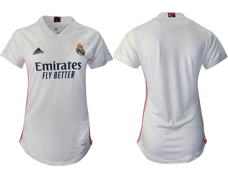 Women 2020-2021 Real Madrid home aaa version blank white Soccer Jerseys->real madrid jersey->Soccer Club Jersey